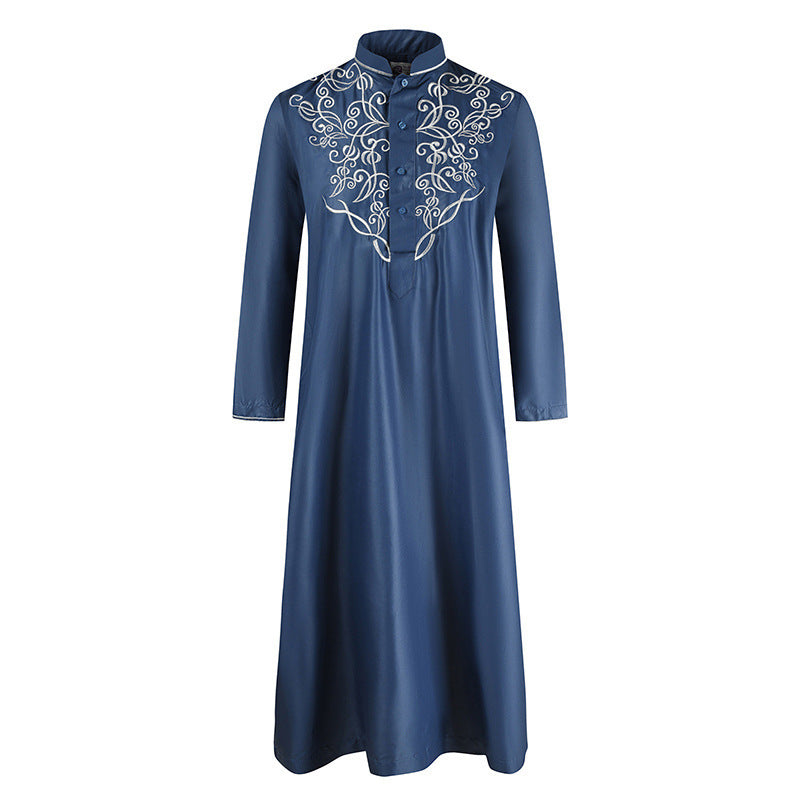 Spring And Summer Men'S Robe, Middle Eastern Muslim Long-Sleeved Robe