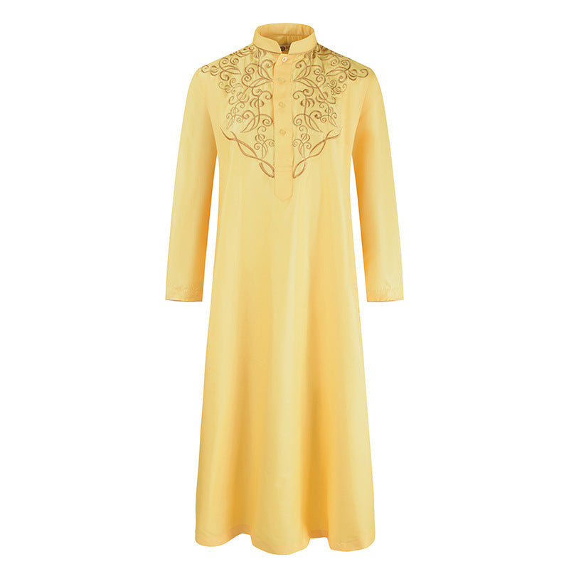 Spring And Summer Men'S Robe, Middle Eastern Muslim Long-Sleeved Robe