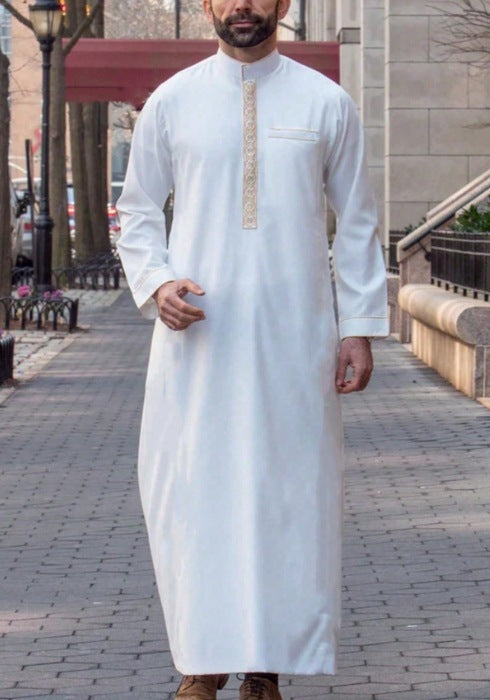 Muslim Middle East Long Sleeve Embroidered Casual Ethnic Robe